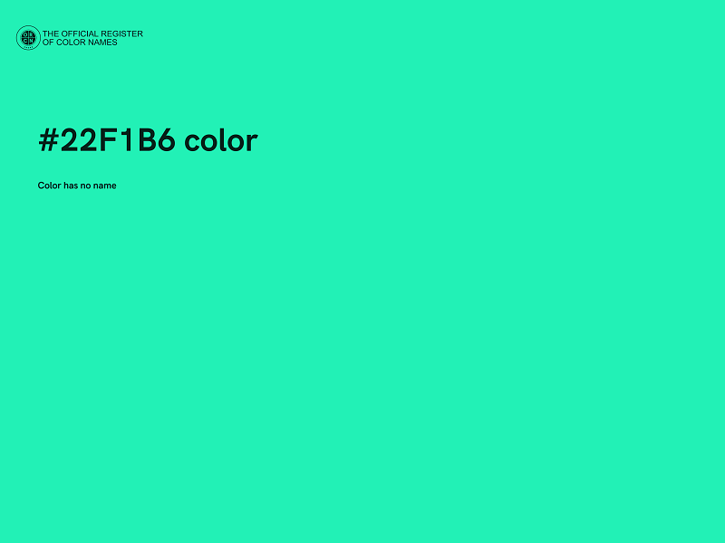 #22F1B6 color image