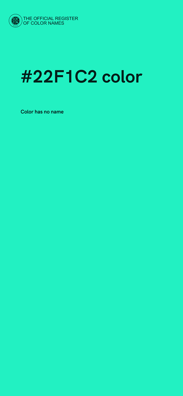 #22F1C2 color image