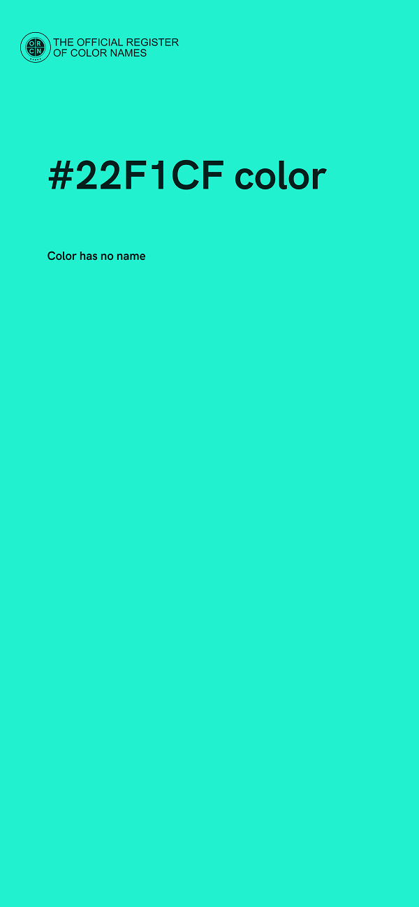 #22F1CF color image