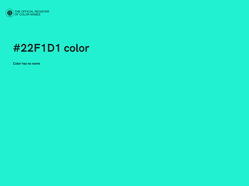 #22F1D1 color image