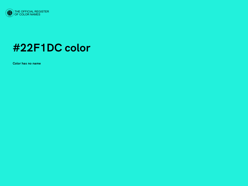 #22F1DC color image