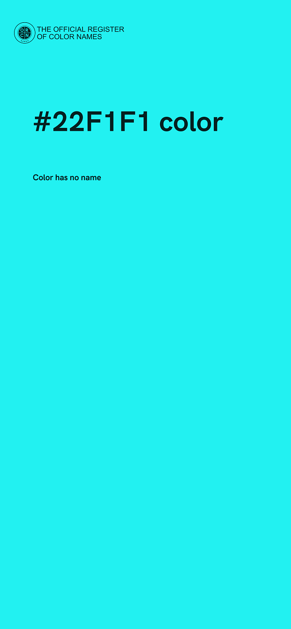 #22F1F1 color image