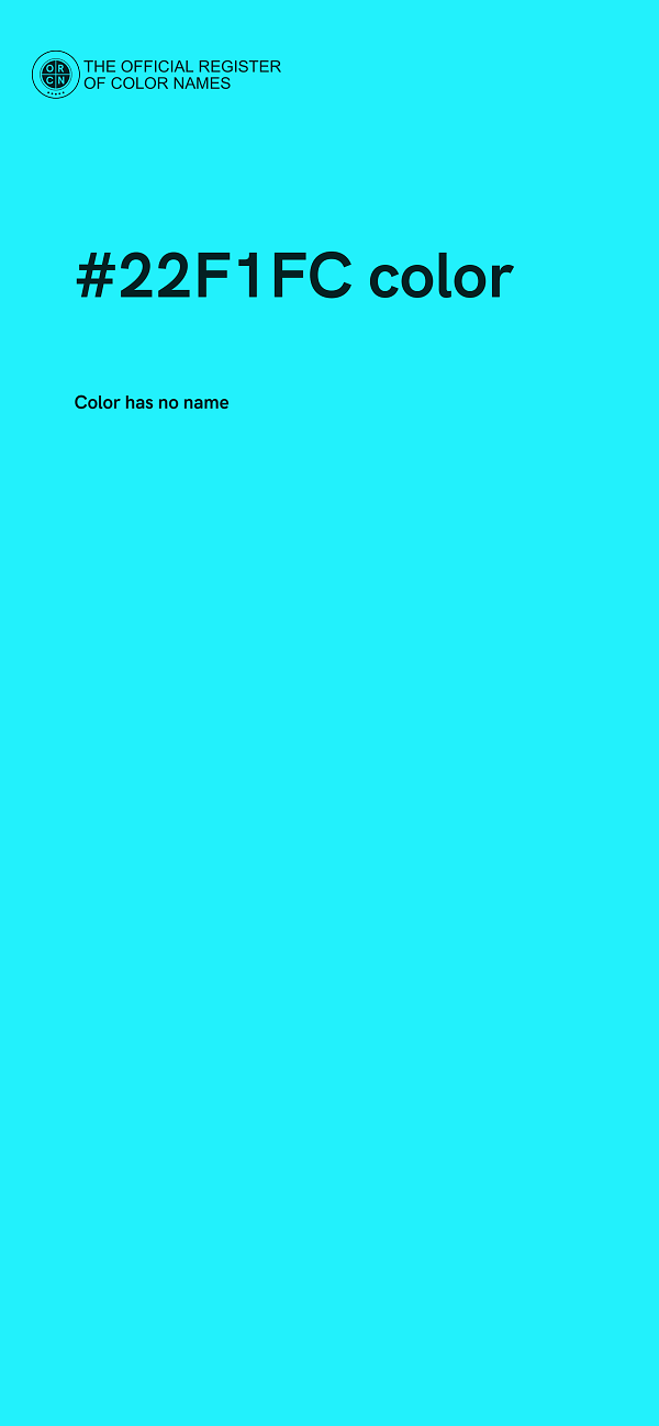 #22F1FC color image