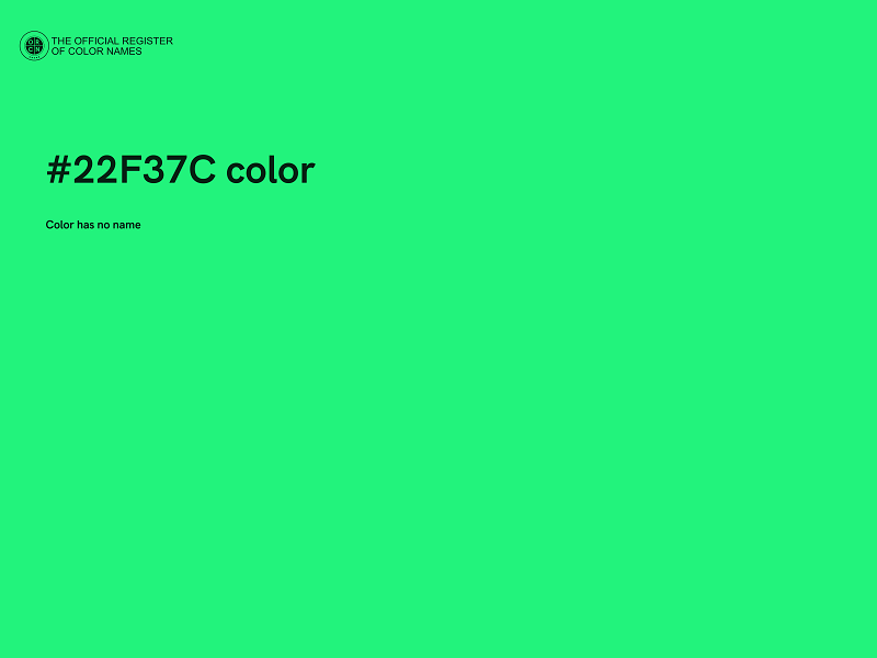 #22F37C color image