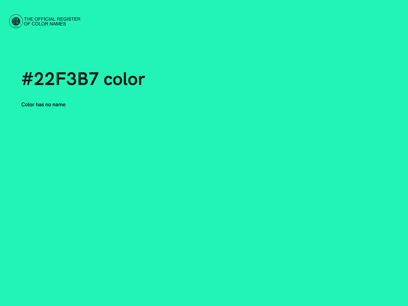 #22F3B7 color image