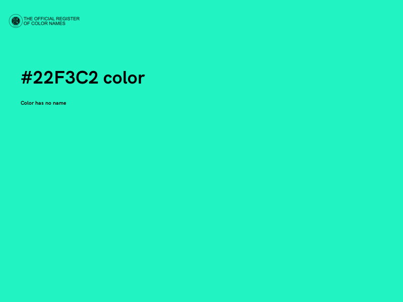 #22F3C2 color image