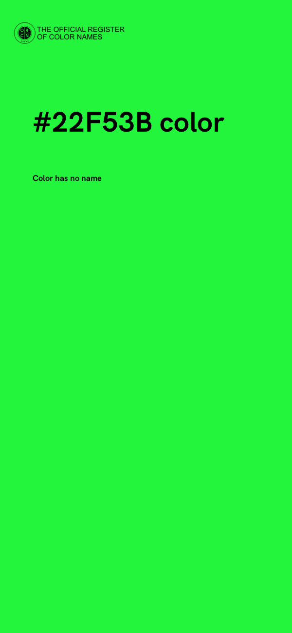 #22F53B color image