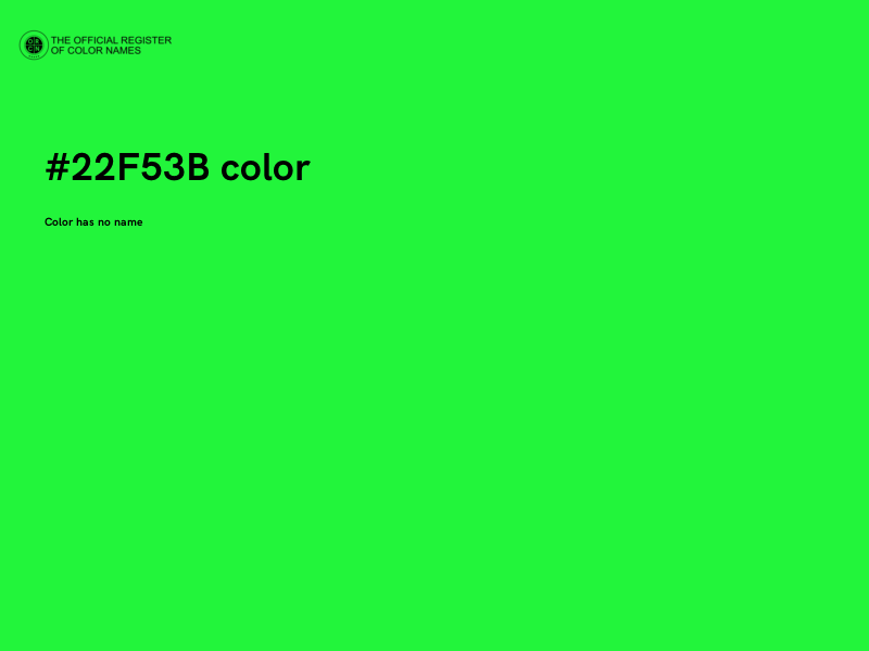 #22F53B color image