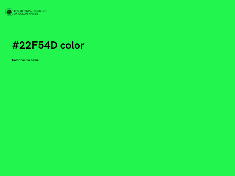 #22F54D color image