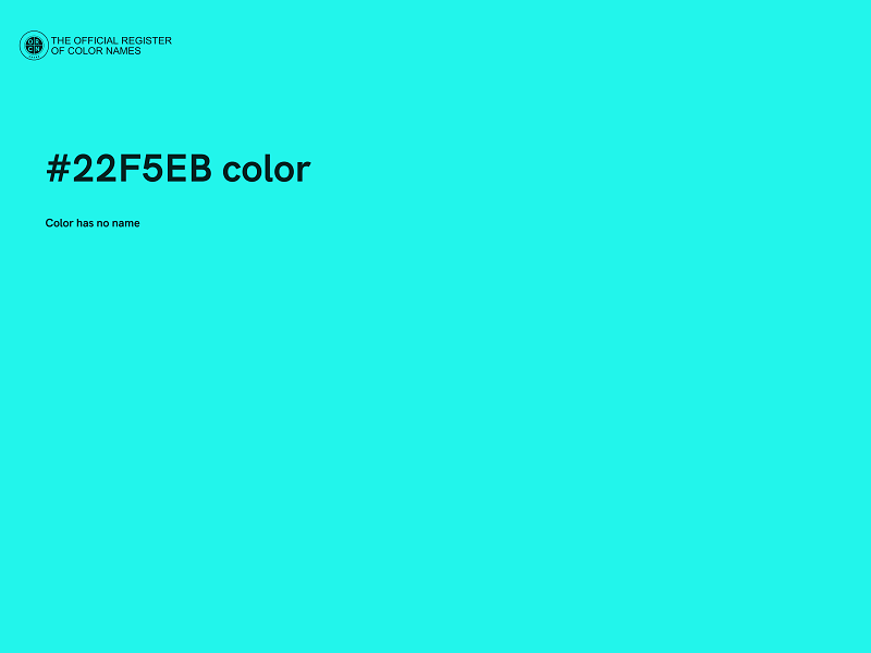 #22F5EB color image