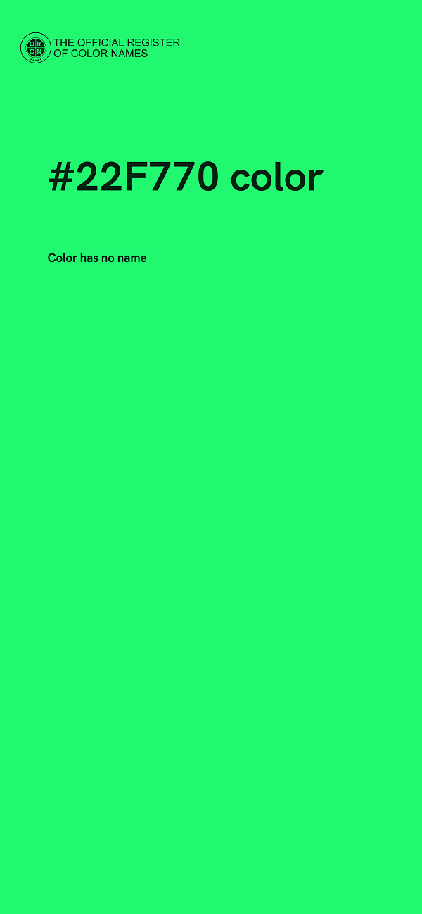 #22F770 color image