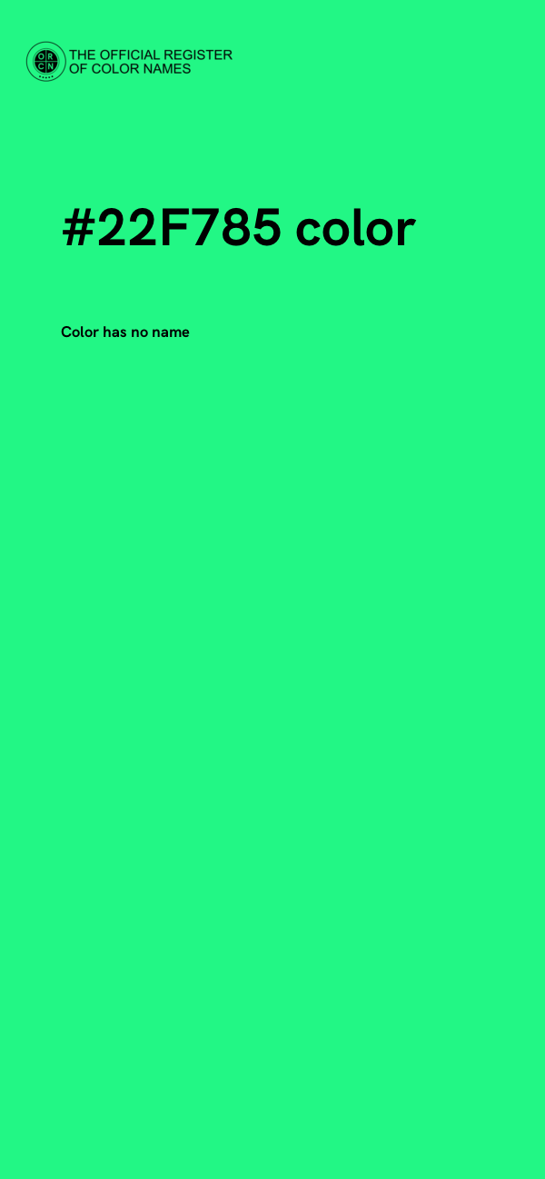 #22F785 color image