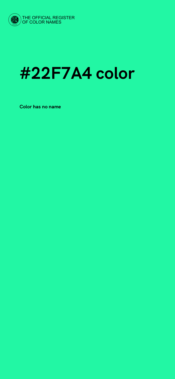 #22F7A4 color image