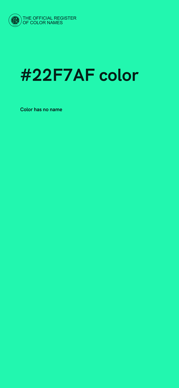 #22F7AF color image