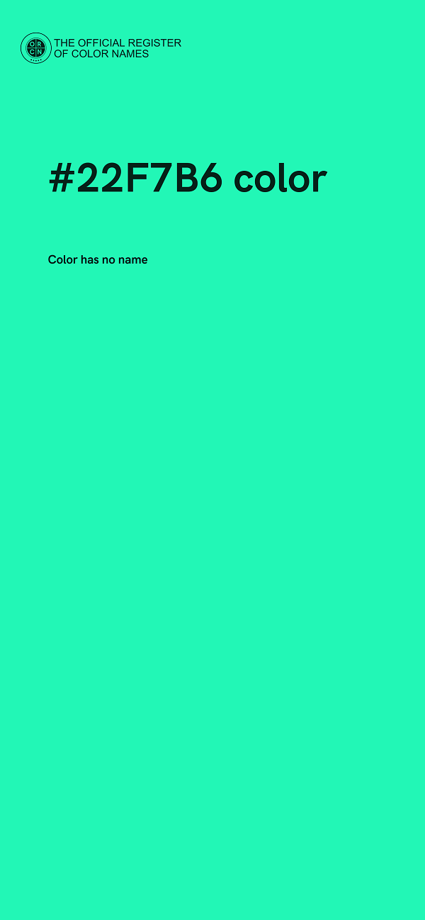 #22F7B6 color image