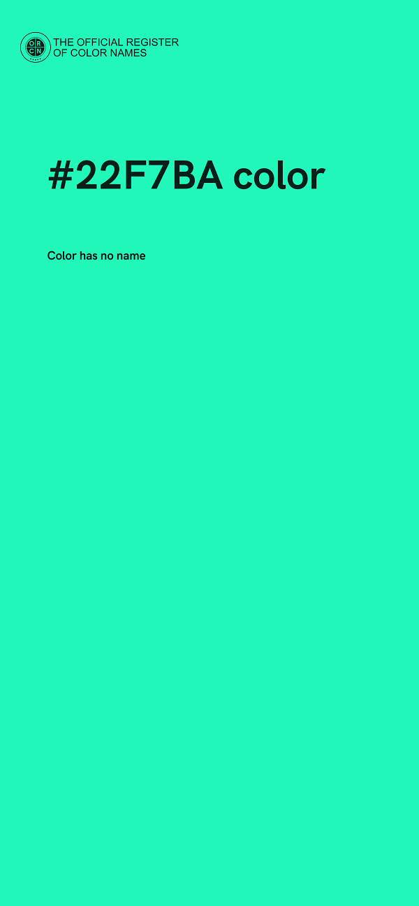 #22F7BA color image