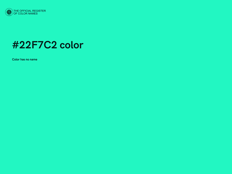 #22F7C2 color image