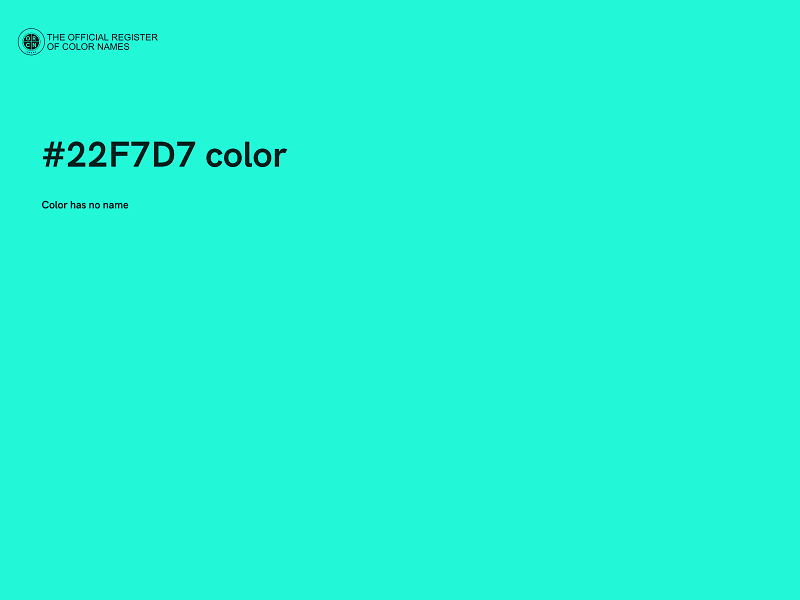 #22F7D7 color image