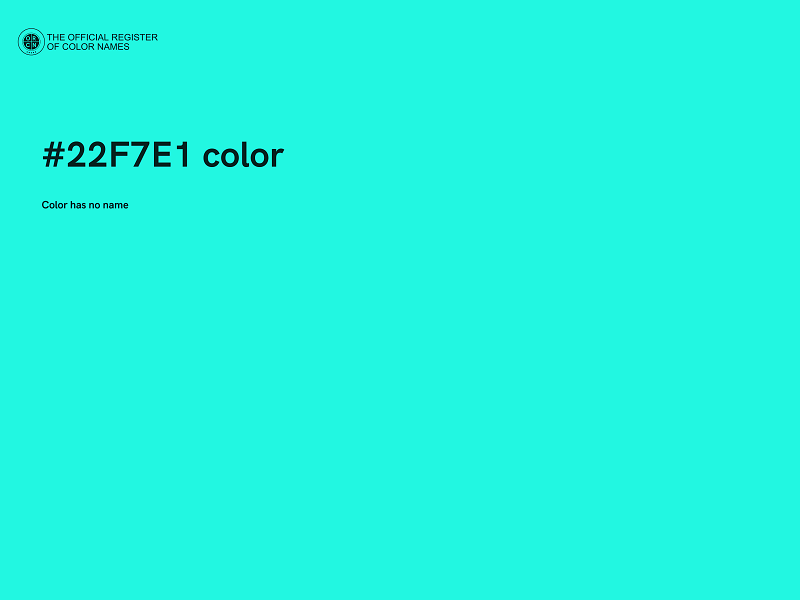 #22F7E1 color image