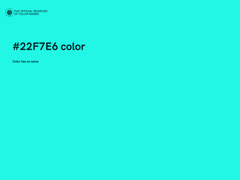 #22F7E6 color image