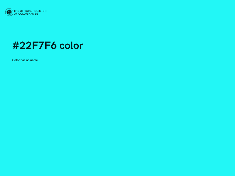 #22F7F6 color image