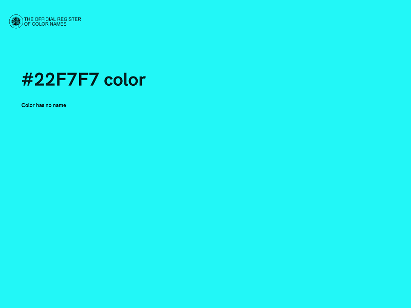 #22F7F7 color image