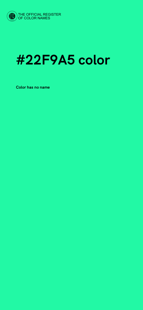 #22F9A5 color image