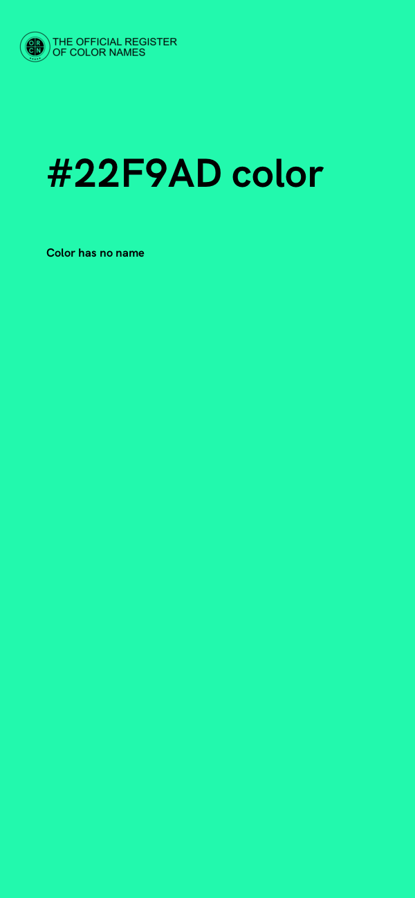 #22F9AD color image