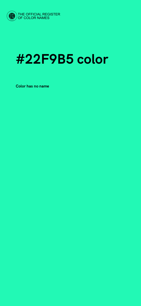 #22F9B5 color image