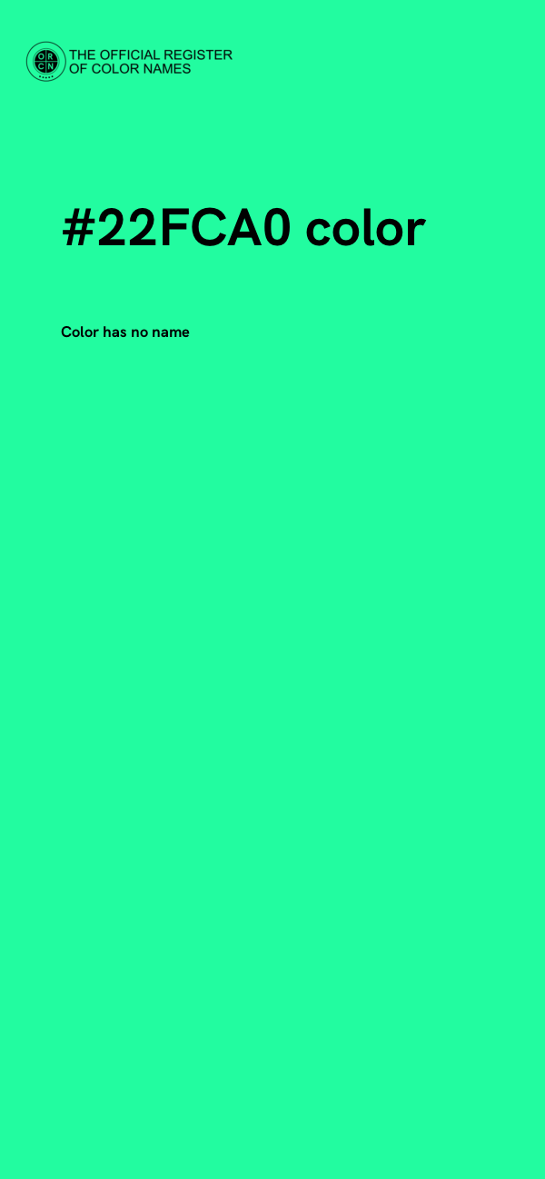 #22FCA0 color image