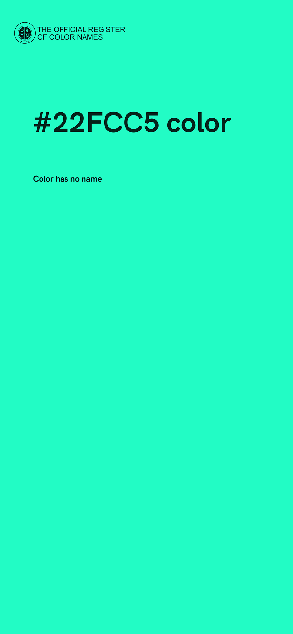 #22FCC5 color image