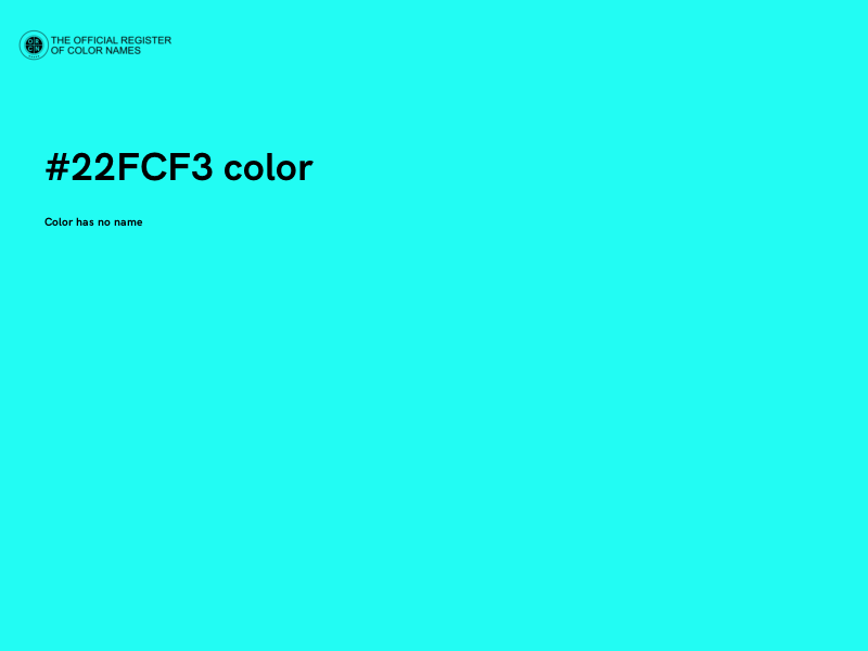 #22FCF3 color image