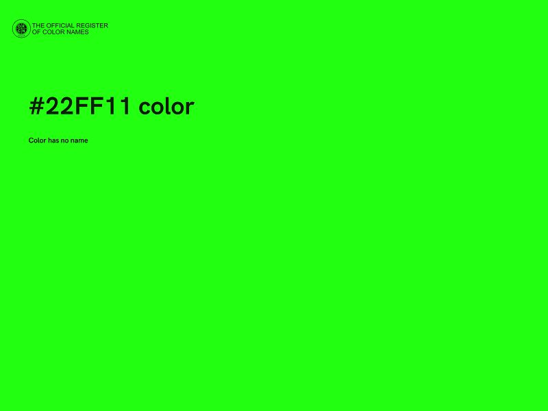 #22FF11 color image