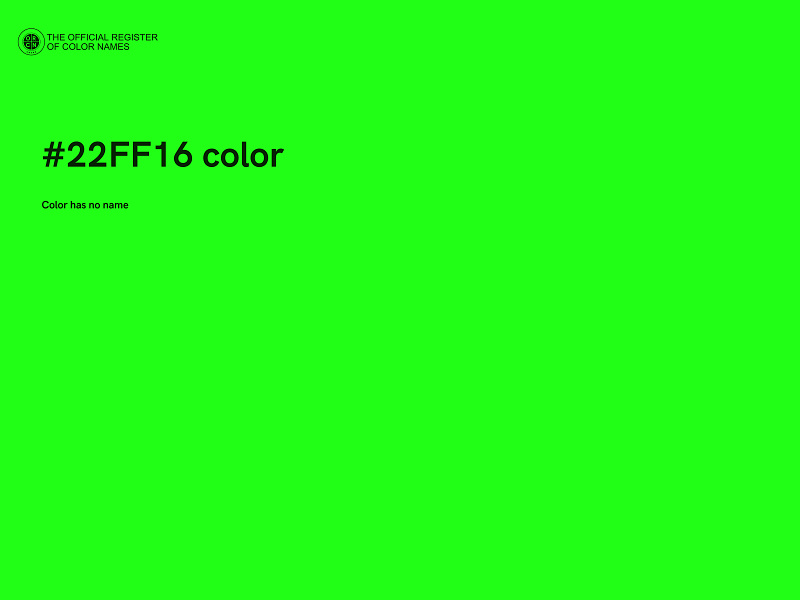 #22FF16 color image