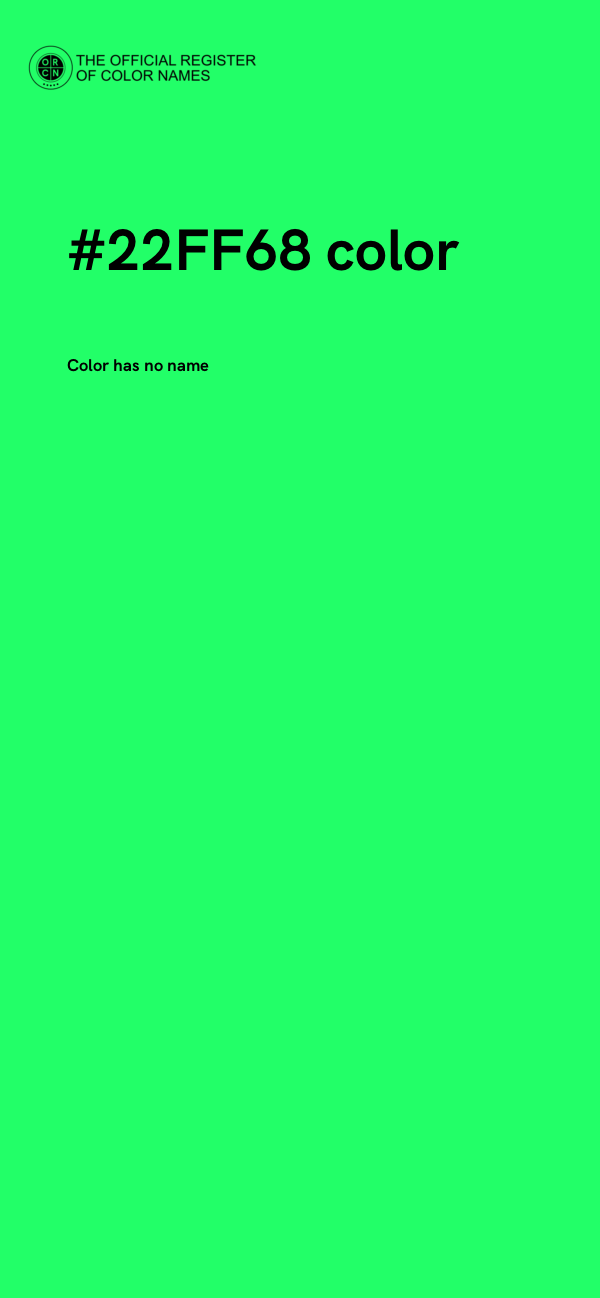 #22FF68 color image
