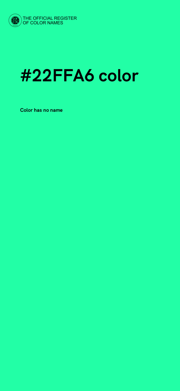 #22FFA6 color image