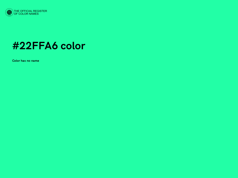 #22FFA6 color image