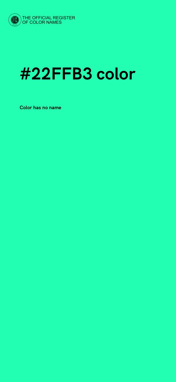 #22FFB3 color image