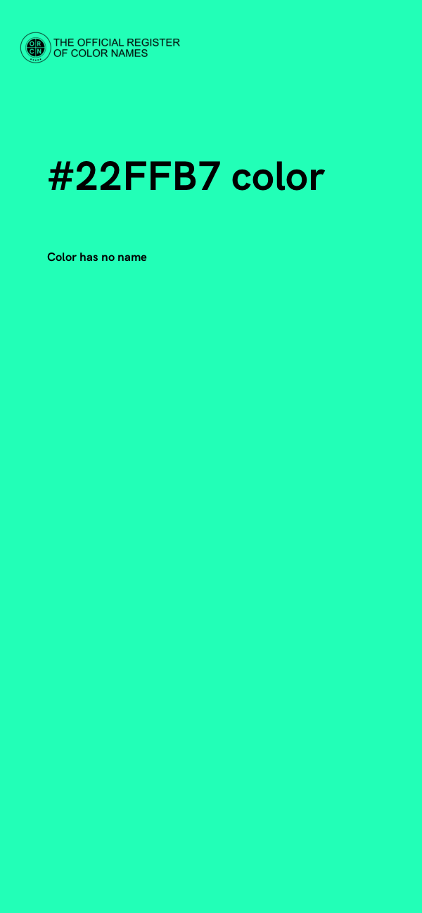 #22FFB7 color image