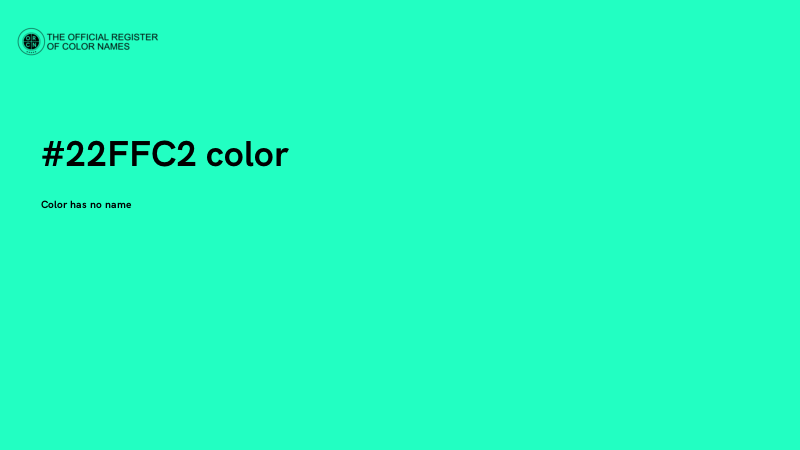 #22FFC2 color image