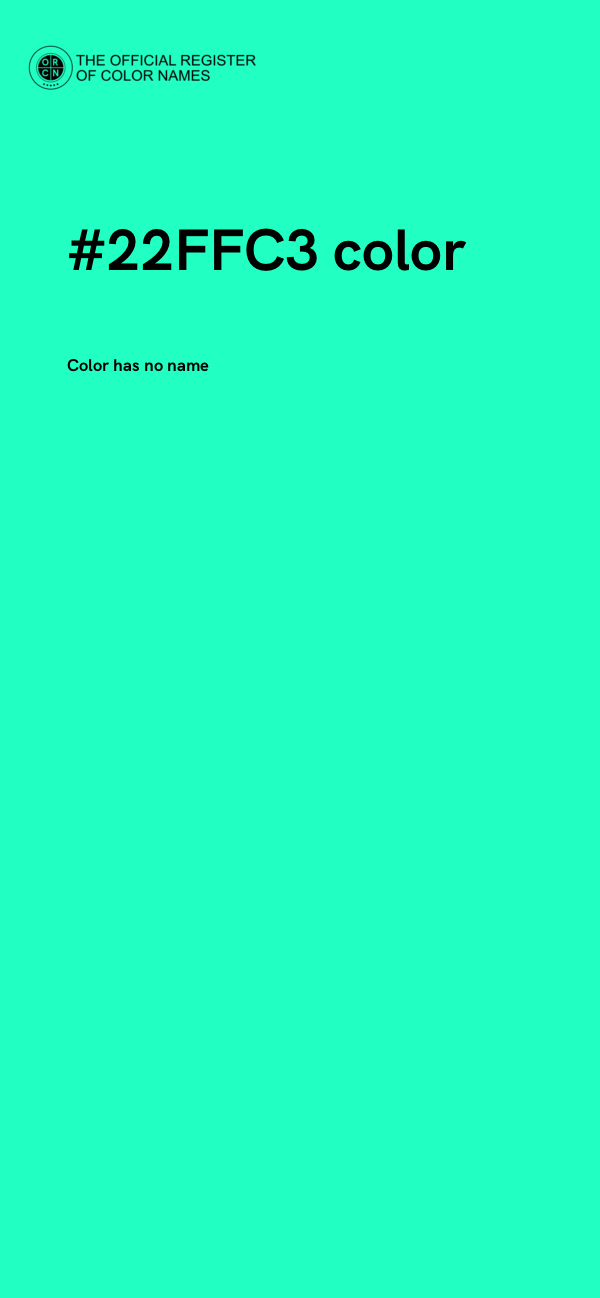 #22FFC3 color image