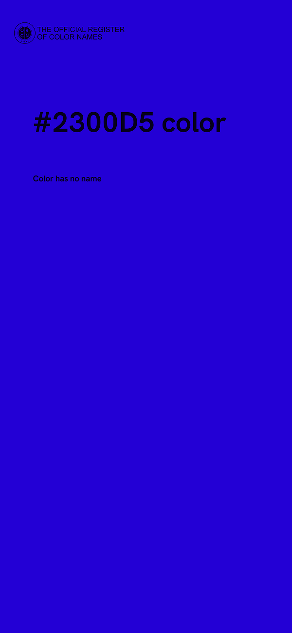 #2300D5 color image