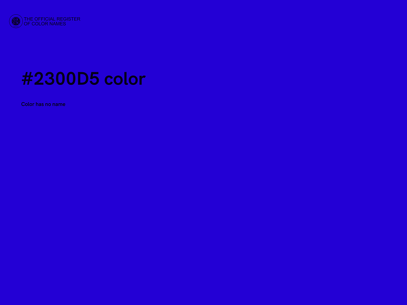 #2300D5 color image