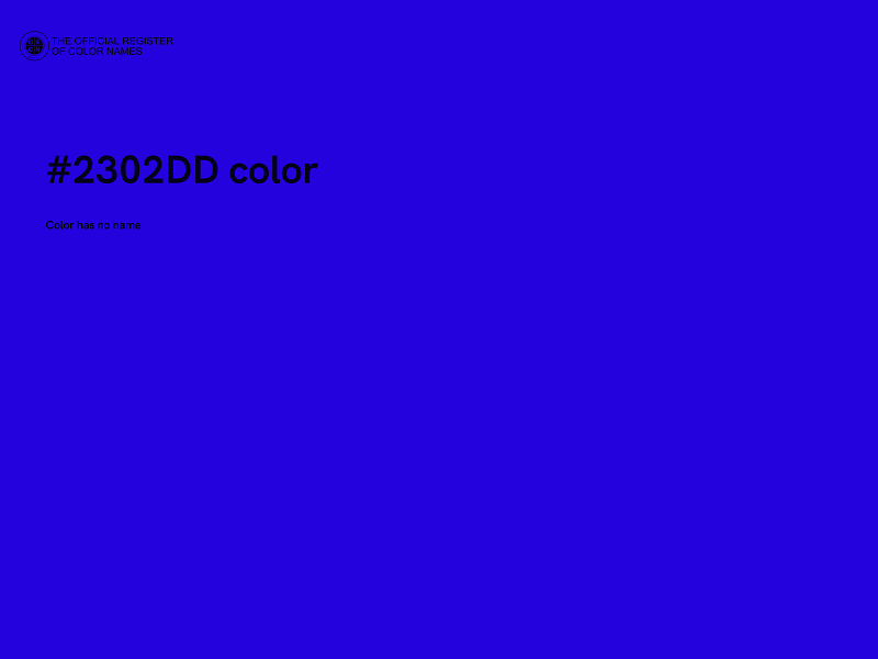 #2302DD color image