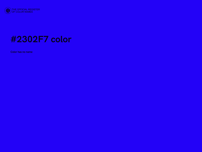 #2302F7 color image