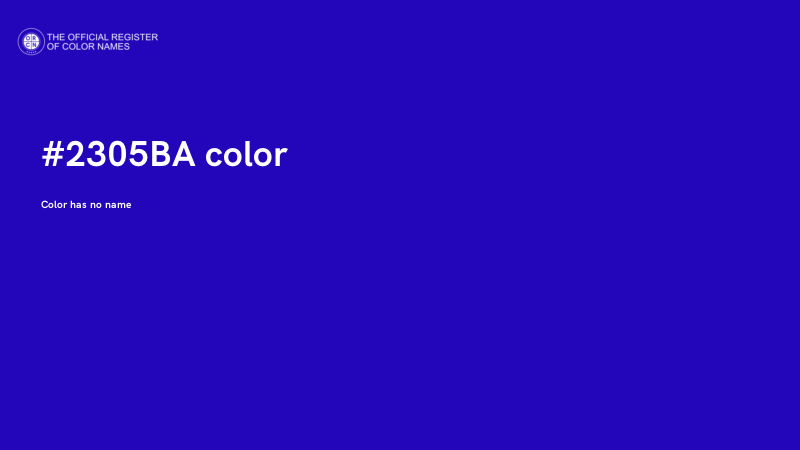 #2305BA color image