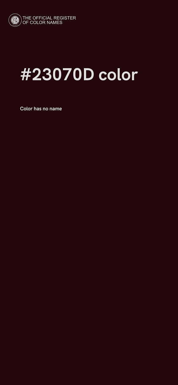 #23070D color image