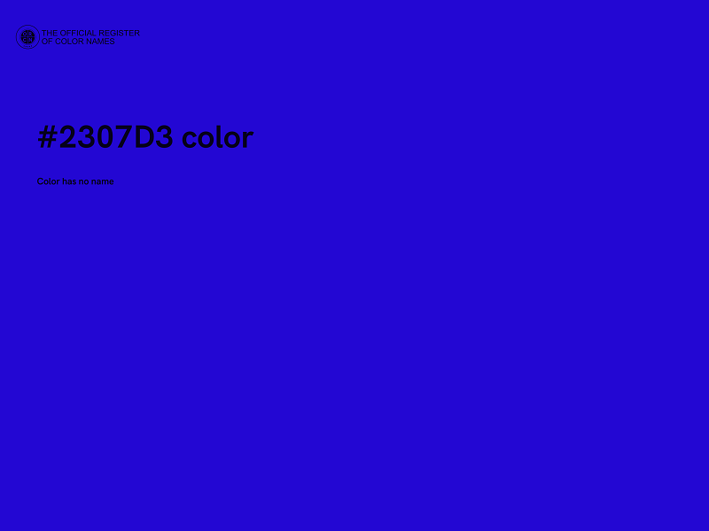 #2307D3 color image