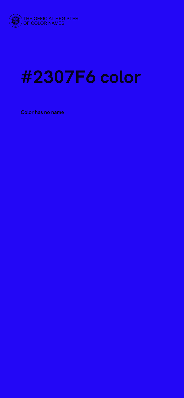 #2307F6 color image