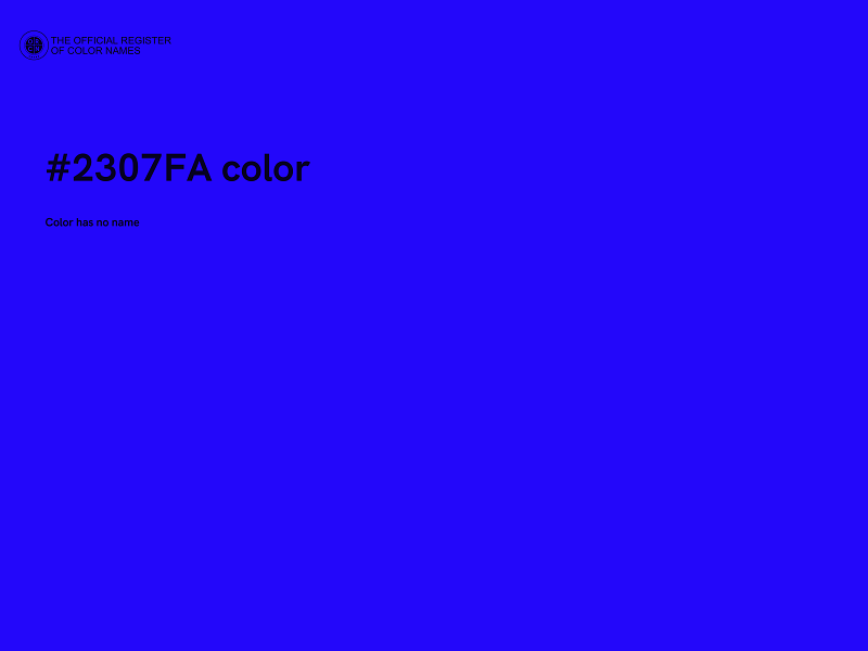 #2307FA color image